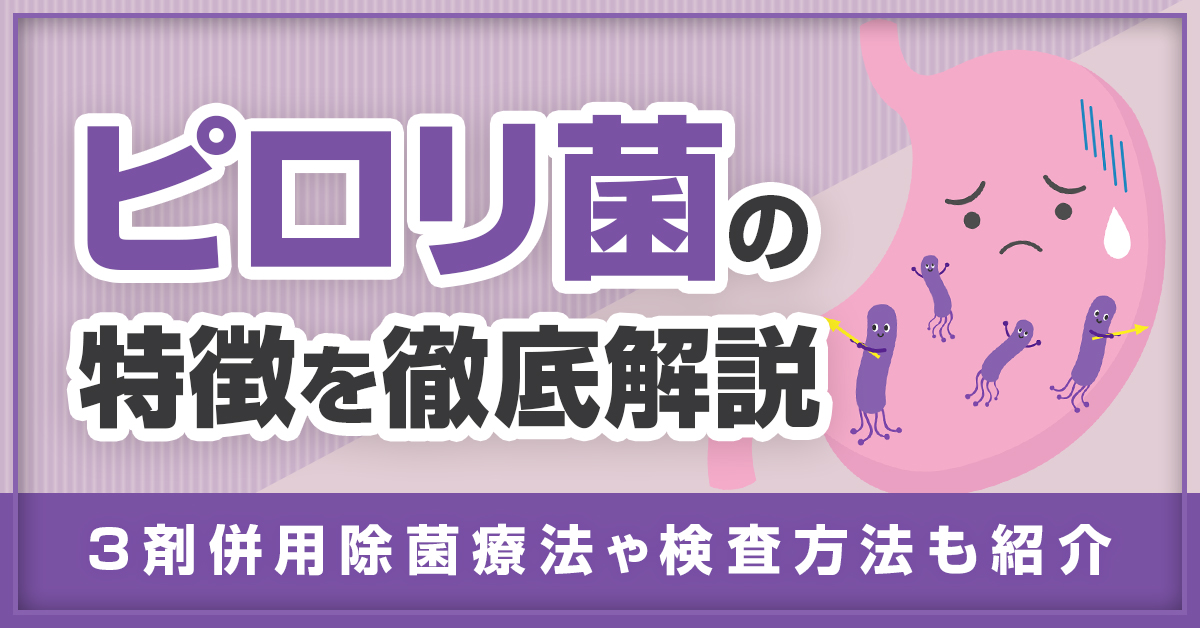 ピロリ菌の特徴を徹底解説｜3剤併用除菌療法や検査方法も紹介